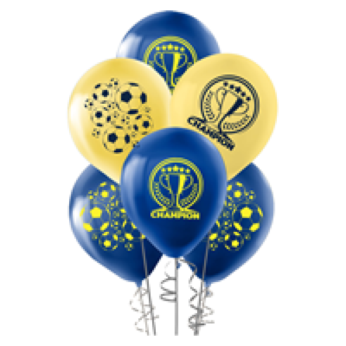 Pastel Balon Baskılı 100lü -Champion Sarı Laciverti-