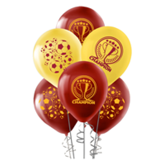 Pastel Balon Baskılı 100lü -Champion Sarı Kırmızı-