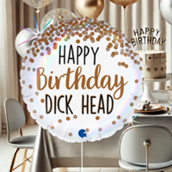18 Grabo Folyo Balon -Happy Birthday Dick Head-