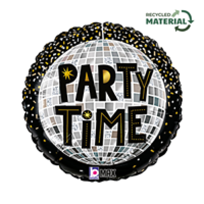 18 Grabo Folyo Balon -Party Time Disco-