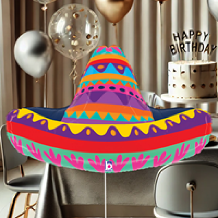 32 Grabo Folyo Balon -Festive Sombrero-