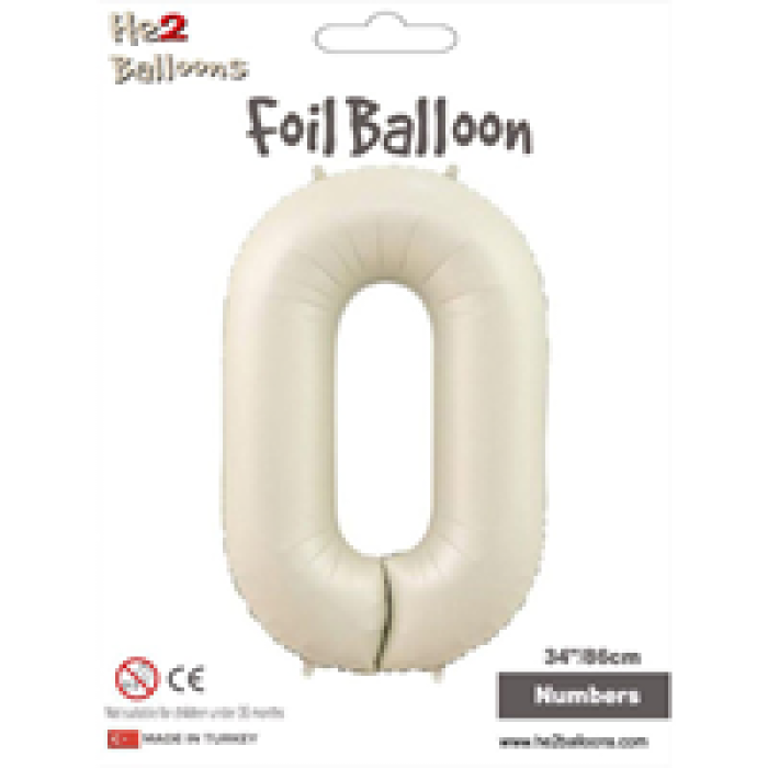 Rakam Folyo Balon 34 Krem -0