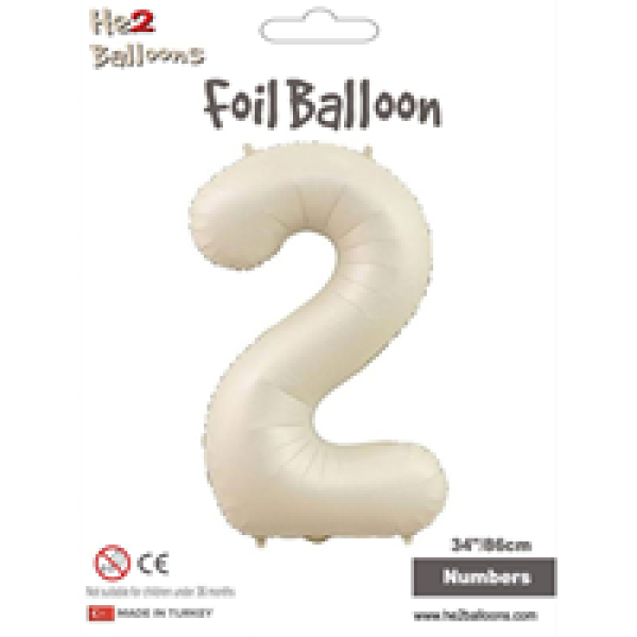 Rakam Folyo Balon 34 Krem -2