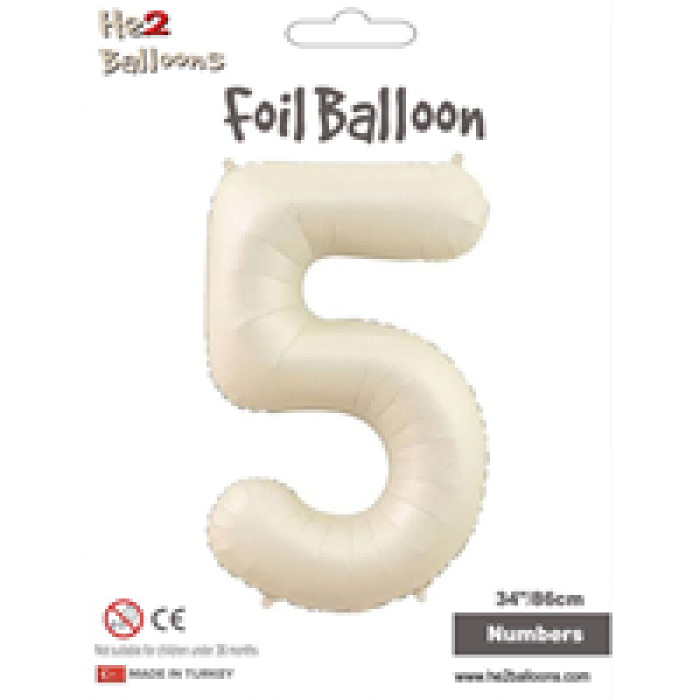 Rakam Folyo Balon 34 Krem -5