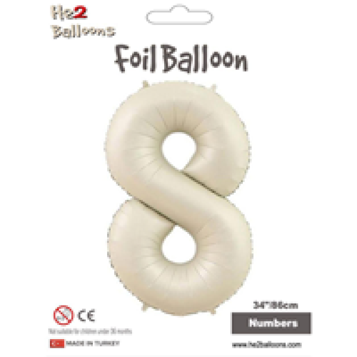 Rakam Folyo Balon 34 Krem -8