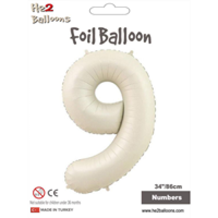 Rakam Folyo Balon 34 Krem -9