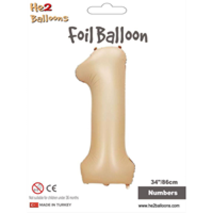 Rakam Folyo Balon 34 Karamel -1