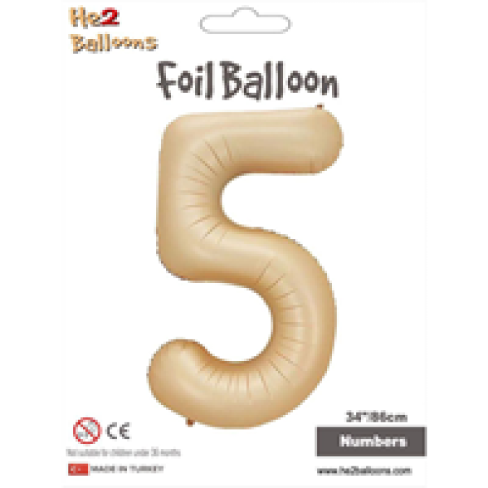 Rakam Folyo Balon 34 Karamel -5