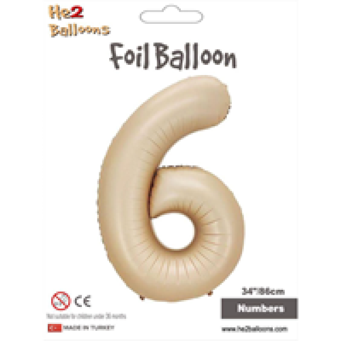 Rakam Folyo Balon 34 Karamel -6