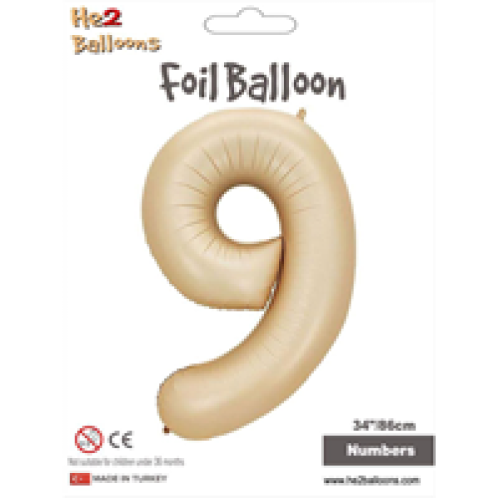 Rakam Folyo Balon 34 Karamel -9