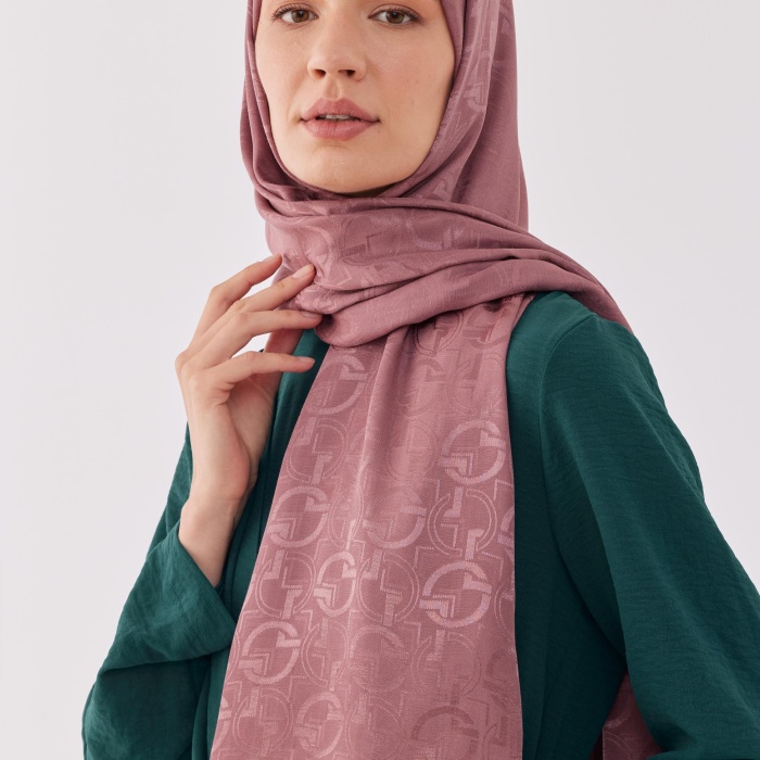 Daka Desen Parlak Jakar Şal - Leylak