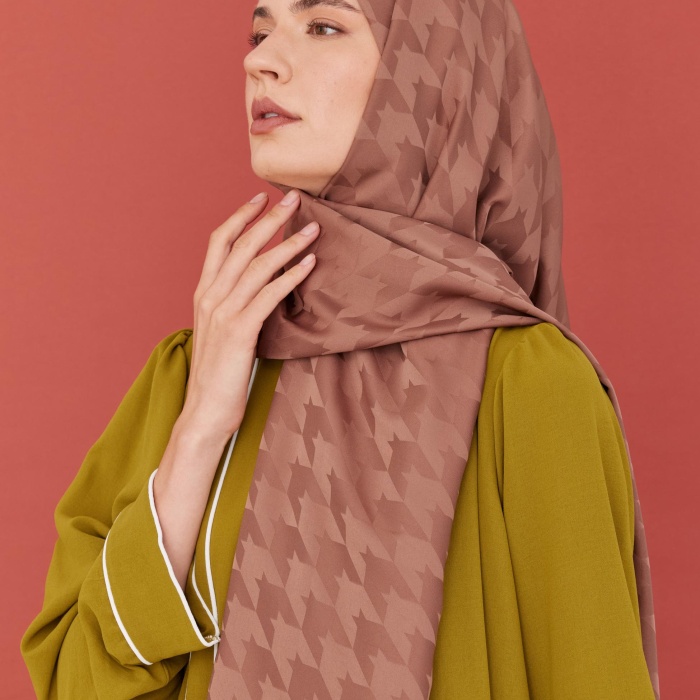Kazayağı Desen İpeksi Jakar Şal - Yalı