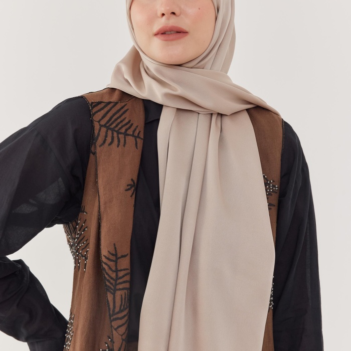 Kum Saten Şal - Bej