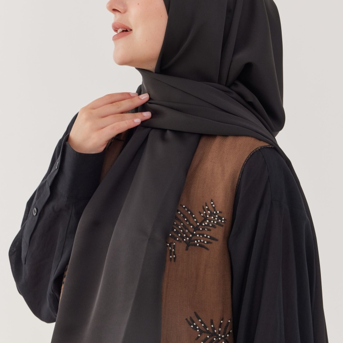 Kum Saten Şal - Siyah