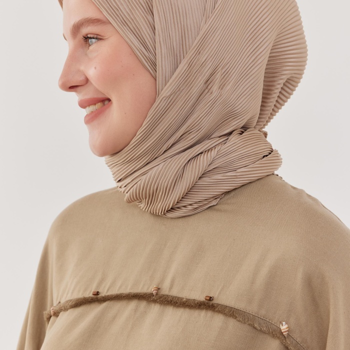 Piliseli Eşarp - Bej
