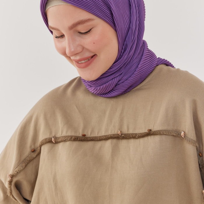 Piliseli Eşarp - Mor