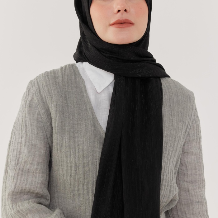 Simli Yoryo Şal - Siyah