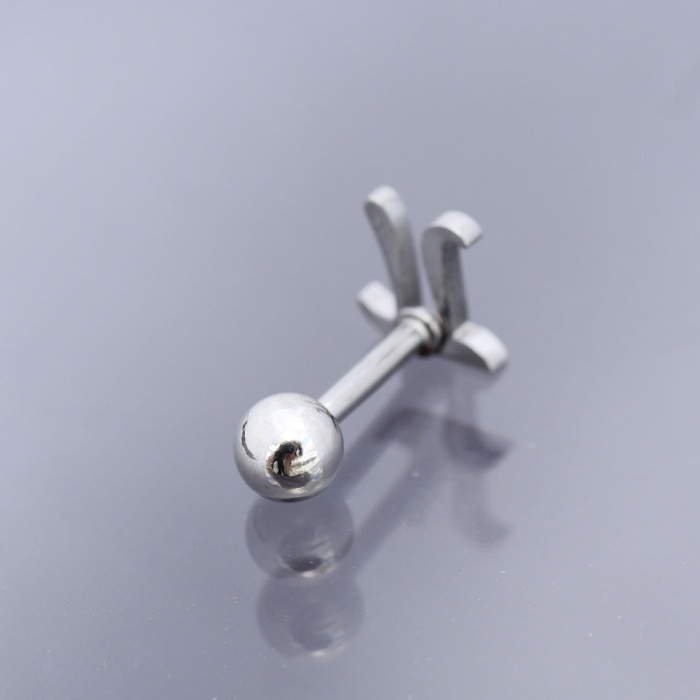 Gümüş Renk Pİ Sembol 316L Cerrahi Çelik Piercing