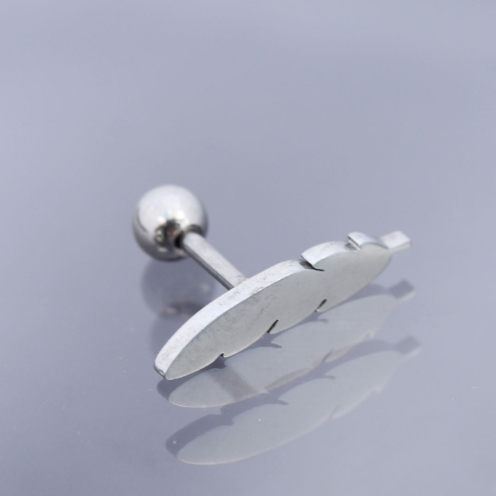 Yaprak Model 316L Cerrahi Çelik Piercing