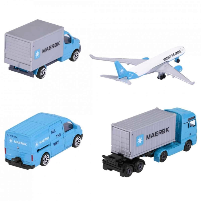 Majorette Maersk Temalı Lojistik 4lü Koleksiyon Paketi