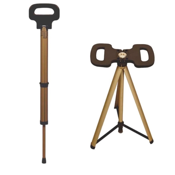Katlanabilir Baston Tabure, Walking stick and portable stoo