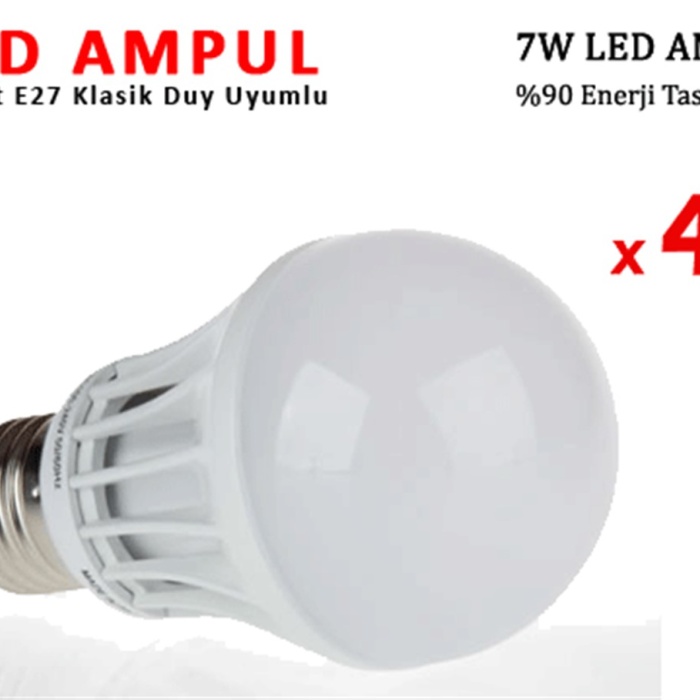 7W Enerji Tasarruflu Led Ampul 4 Adet