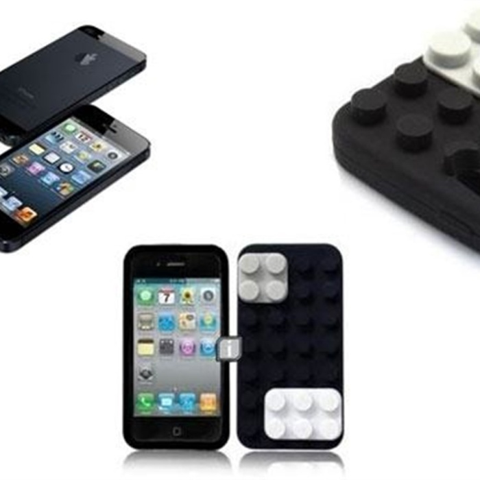 Şekilli Silikon iPhone Kılıfı Siyah
