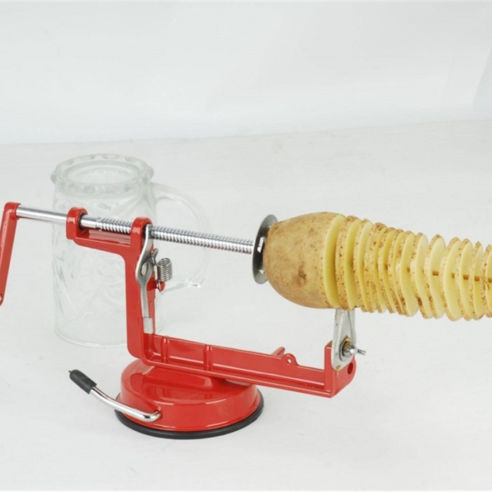 Metal Vantuzlu Makine Spiral Patates Dilimleyici
