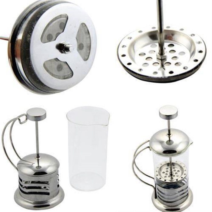 Süzgeçli Çay Kahve Kupası French Press 350 ml