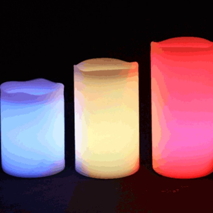Parafin Kaplı Kumandalı Led Mum 3 Adet