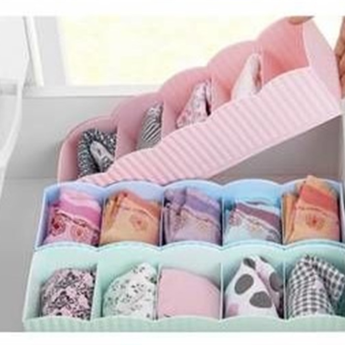 Plastik 5 Gözlü Çekmece İçi Çorap Kravat Düzenleyici Organizer