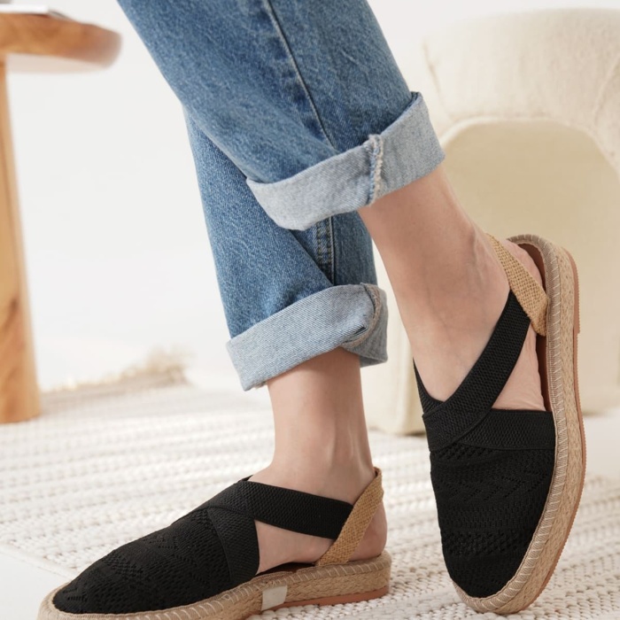Rosa Kadın Siyah Espadril Ayakkabı