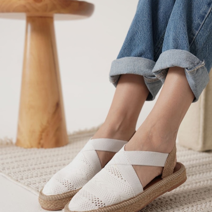 Rosa Kadın Beyaz Espadril Ayakkabı