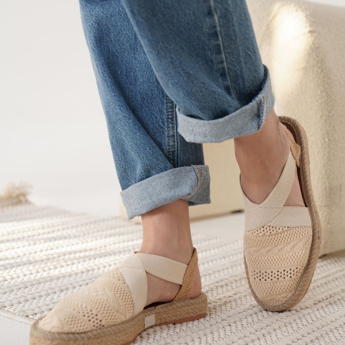 Rosa Kadın Bej Espadril Ayakkabı