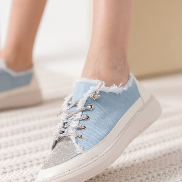 Ankle Mavi Kadın Günlük Ayakkabı
