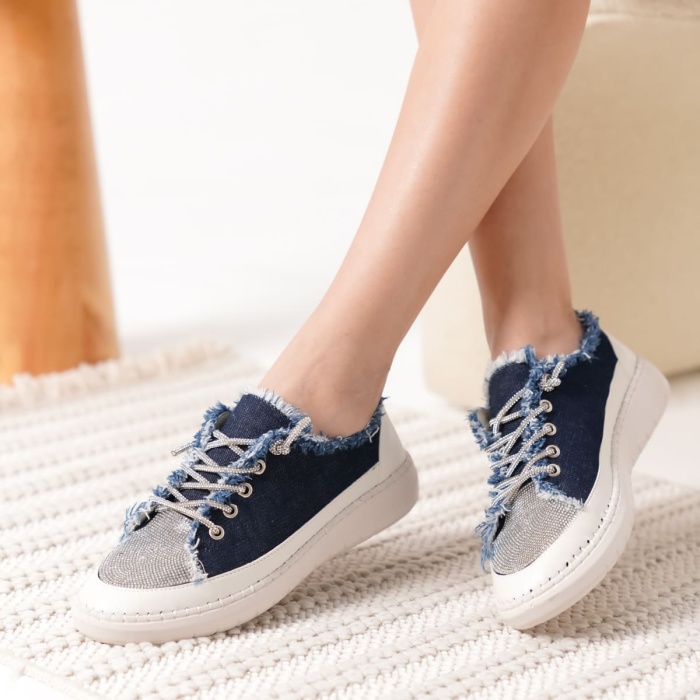 Ankle Lacivert Kadın Günlük Ayakkabı