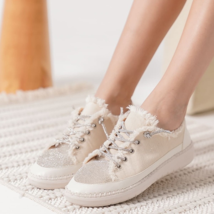 Ankle Bej Kadın Günlük Ayakkabı