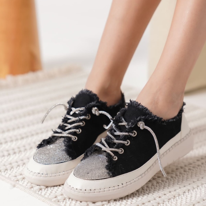 Ankle Siyah Kadın Günlük Ayakkabı