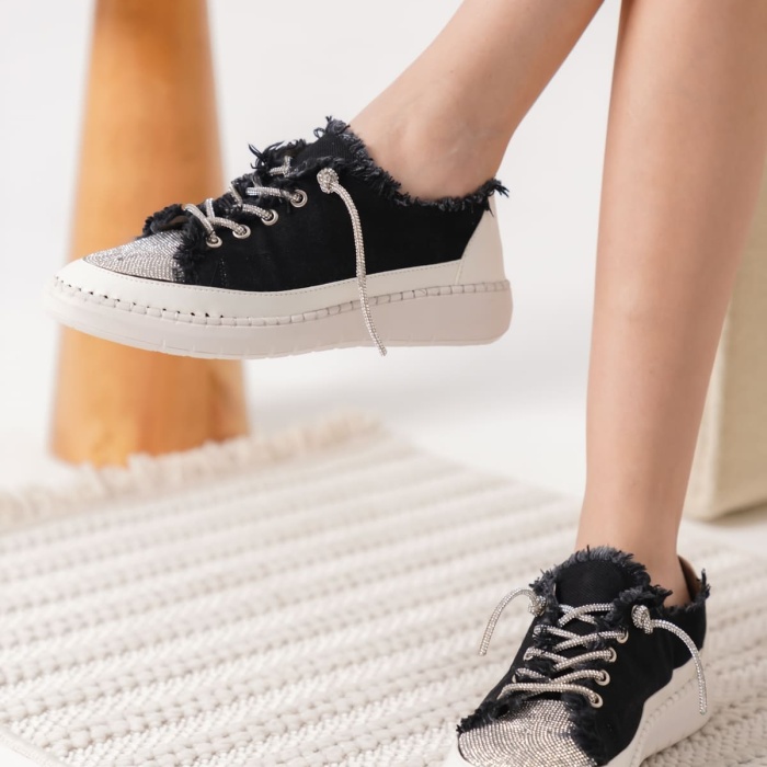 Ankle Siyah Kadın Günlük Ayakkabı