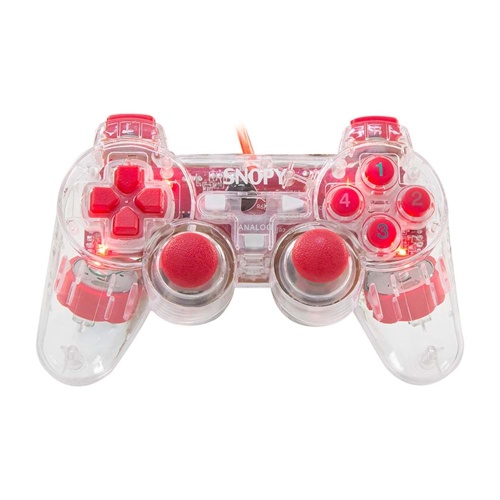 Snopy SG-502J Usb Double Shock Şeffaf Joypad for PC & PS3