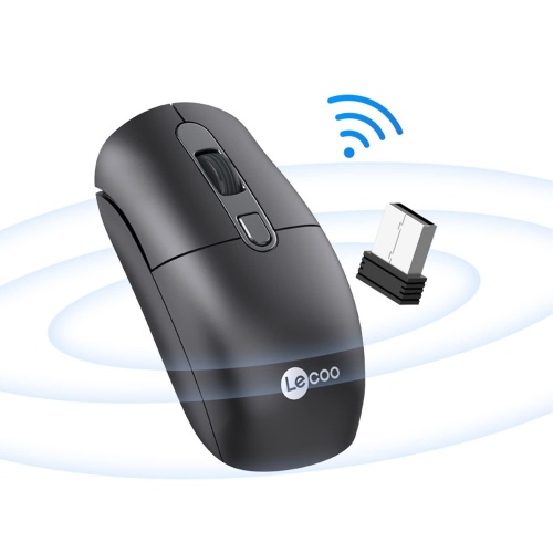 Lenovo Lecoo M2001 Kablosuz Optik 1600DPI 4 Tuşlu Mouse Siyah