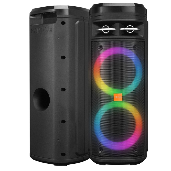 Mikado MD-BT106 30W Siyah USB/BT/TF/TWS Led Işıklı Kablosuz Mikrofonlu Toplantı Anfisi Speaker
