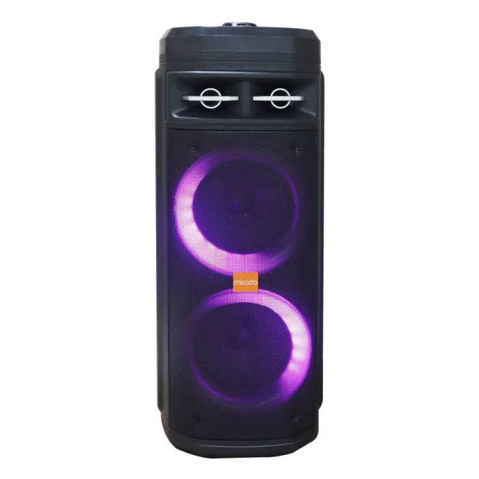Mikado MD-BT106 30W Siyah USB/BT/TF/TWS Led Işıklı Kablosuz Mikrofonlu Toplantı Anfisi Speaker