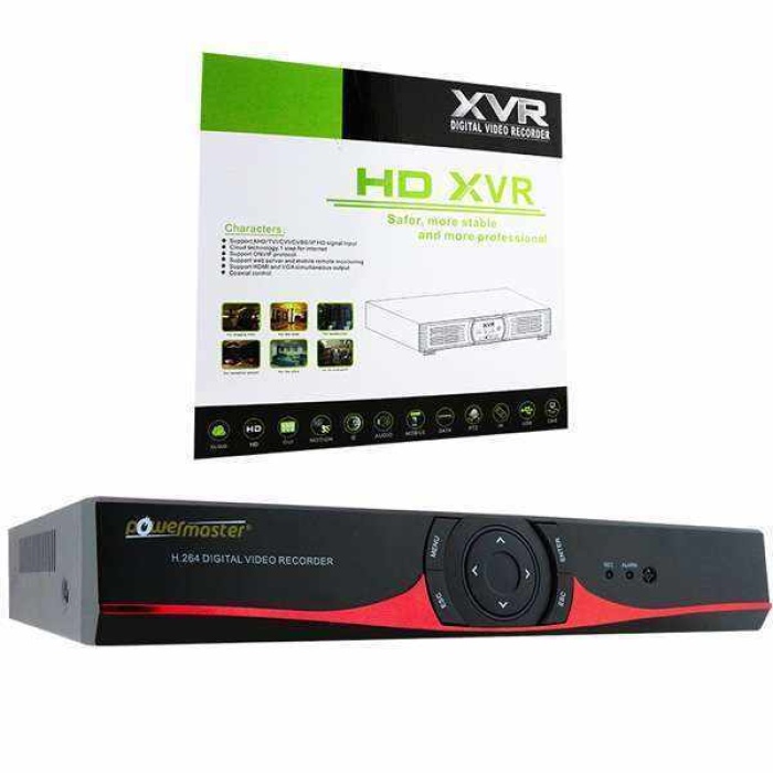 POWERMASTER 15464 AHD/ANALOG/IP/TVI/CVI 4 KANAL 2160P 4K ULTRA HD 4 SES GİRİŞLİ DVR KAYIT CİHAZI