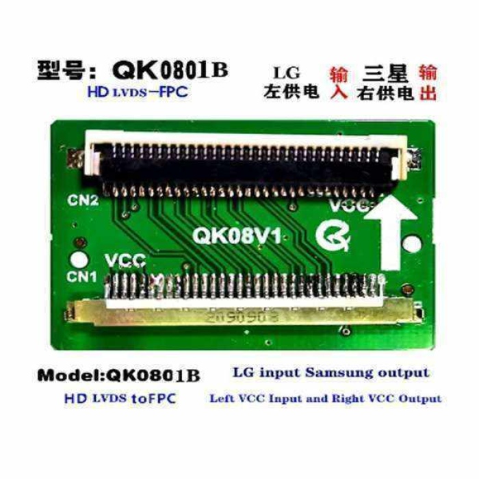 LCD PANEL FLEXİ REPAİR KART QK08V1 HD LVDS TO FPC LG İN SAM OUT (QK8001B)