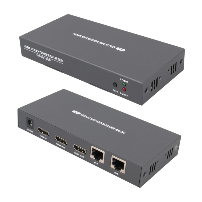 POWERMASTER PM-16071 HDMI 1X2 SPLITTER + HDMI 50 METRE EXTENDER SET