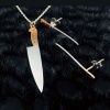 Bıçak Kolye ve Küpe Gümüş Set (BG-SET-017)