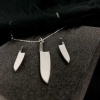 Bıçak Kolye ve Küpe Gümüş Set (BG-SET-014)