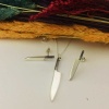 Bıçak Kolye ve Küpe Gümüş Set (BG-SET-014)