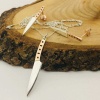 Bıçak Kolye ve Küpe Gümüş Set (BG-SET-013)